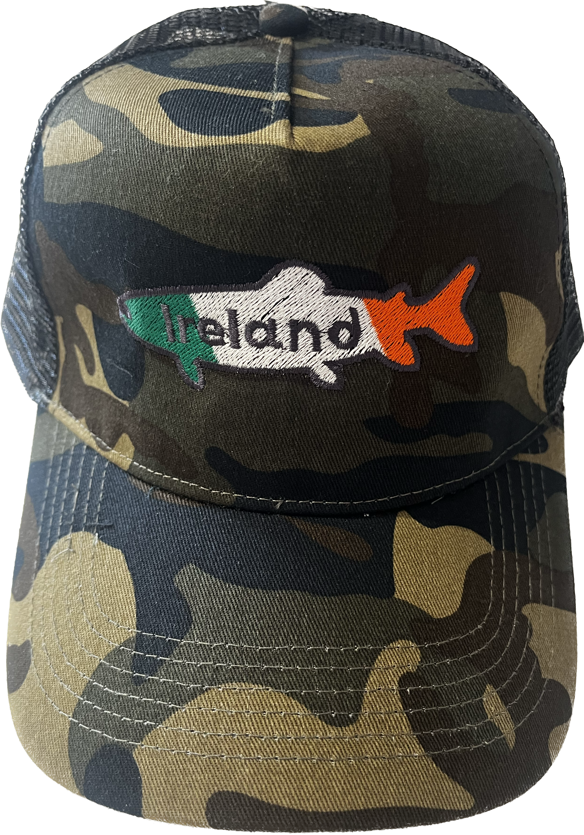 Clonanav Trucker Jungle Camo - Irish Trout Logo