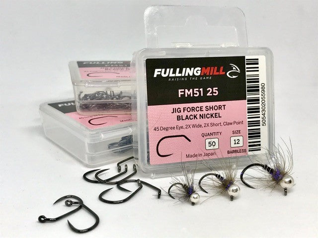 FULLING MILL JIG FORCE SHORT BLACK NICKEL BARBLESS