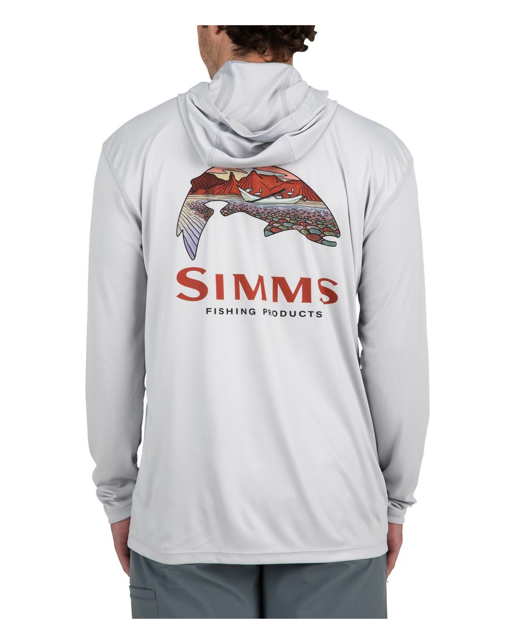 Simms Tech Hoody - Artist Series Trout Logo Flame/Sterling - Clonanav Logo