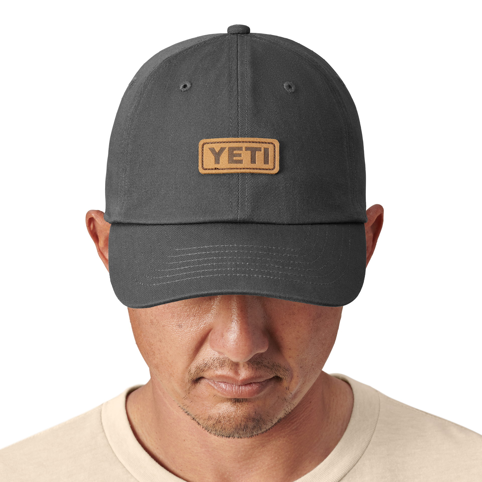 YETI LEATHER LOGO BADGE 6 PANEL SOFT CROWN HAT